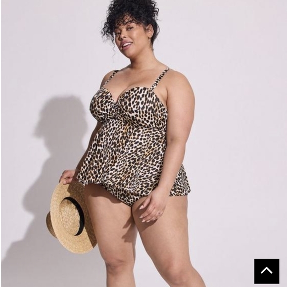 Torrid leopard swim High Waist Bottom 3x & Underwire Twist top 3x DD/F - Picture 2 of 15
